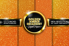 Golden Amber Gradient Digital Papers - 04 variations Product Image 1
