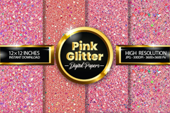 Pink Glitter Digital Papers - 04 variations Product Image 1