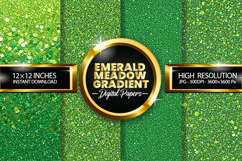 Emerald Meadow Gradient Digital Papers - 04 variations Product Image 1
