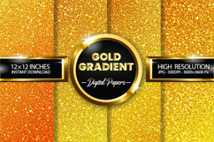 Gold Gradient Digital Papers - 04 variations Product Image 1