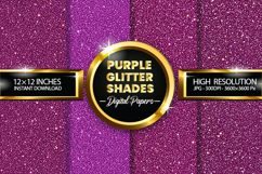 Purpe Glitter Shades Digital Papers - 04 variations Product Image 1