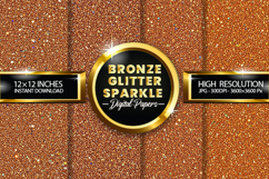 Bronze Glitter Sparkle Digital Papers - 04 variations Product Image 1