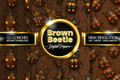 Brown Beetle Digital Papers - 04 Variations Product Image 1