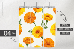Marigold Flower Digital Papers - 04 Variations Product Image 2