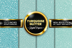 Turquoise glitter Digital Papers - 04 variatio Product Image 1