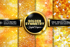 Golden Symmetry Digital Papers - 04 variation Product Image 1