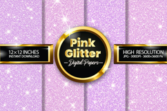 Pink Glitter Digital Papers - 04 Variations Product Image 1