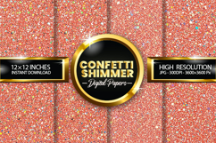 Confetti Shimmer Digital Papers - 04 variations Product Image 1