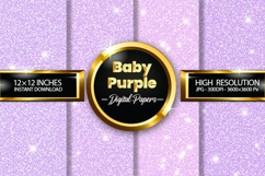 Baby Purple Glitter Digital Papers - 04 Variations Product Image 1