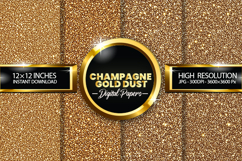 Champagne Gold Dust Digital Papers - 04 variations Product Image 1