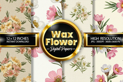 Wax Flower Digital Papers - 04 Variations Product Image 1