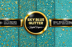 Sky Glitter Digital Papers - 04 variations Product Image 1
