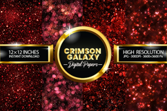 Crimson Galaxy Digital Papers - 04 variations Product Image 1