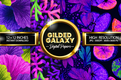 Gilded Galaxy Digital Papers - 04 variations Product Image 1
