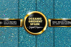 Oceanic Gredient Spark Digital Papers - 04 variations Product Image 1