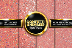 Confetti Shimmer Digital Papers - 04 variations Product Image 1