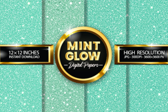 Mint Glow Digital Papers - 04 variations Product Image 1