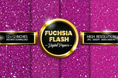 Fuchsia Flash Digital Papers - 04 variations Product Image 1