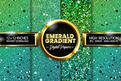 Emerald Gradient Digital Papers - 04 variations Product Image 1