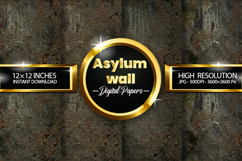 Asylum Wall Digital Papers - 04 Variations Product Image 1
