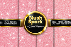 Blush spark Glitter Digital Papers - 04 Variations Product Image 1