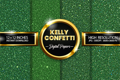 Kelly Confetti Digital Papers - 04 variations Product Image 1