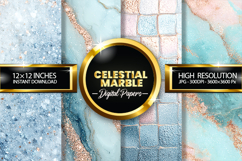 Celestial Marble Digital Papers - 04 variations Product Image 1