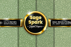 Sage spark Glitter Digital Papers - 04 Variations Product Image 1