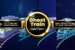 Ghost Train Digital Papers - 04 Variations Product Image 1
