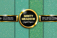 Minty Meadow Digital Papers - 04 variations Product Image 1