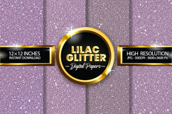 Lilac Glitter Digital Papers - 04 Variations Product Image 1