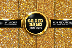 Gilded Sand Digital Papers - 04 variations Product Image 1
