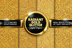 Radiant Gold Glitter Digital Papers - 04 variations Product Image 1