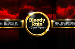 Bloody Rain Digital Papers - 04 Variations Product Image 1