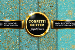 Confetti Glitter Digital Papers - 04 variations Product Image 1