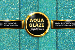 Aqua Glaze Digital Papers - 04 variations Product Image 1