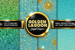 Golden Lagoon Digital Papers - 04 variations Product Image 1