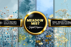 Meadow Mist Digital Papers - 04 Variations Product Image 2