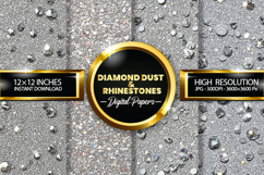 Diamond Dust &amp; Rhinestones Digital Papers - 04 variations Product Image 1