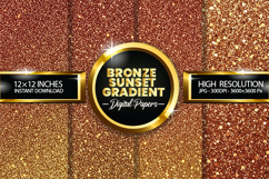 Bronze Sunset Gradient Digital Papers - 04 va Product Image 1
