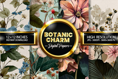 Botanic Charm Digital Papers - 04 variations Product Image 1