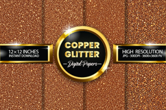 Copper Glitter Digital Papers - 04 variations Product Image 1