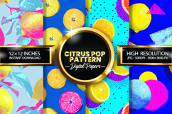 Citrus Pop Pattern Digital Papers - 04 variations Product Image 1