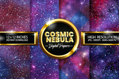Cosmic Nebula Digital Papers - 04 variations Product Image 1
