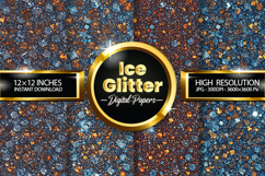 Ice Glitter Digital Papers - 04 Variations Product Image 1