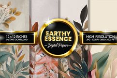 Earthy Essence Digital Papers - 04 Variations Product Image 1