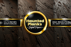 Haunted Planks Digital Papers - 04 Variations Product Image 1