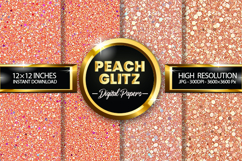 Peach Glitz Digital Papers - 04 variations Product Image 1