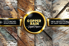 Copper Rain Digital Papers - 04 variations Product Image 1