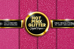 Hot Pink Glitter Digital Papers - 04 variatio Product Image 1